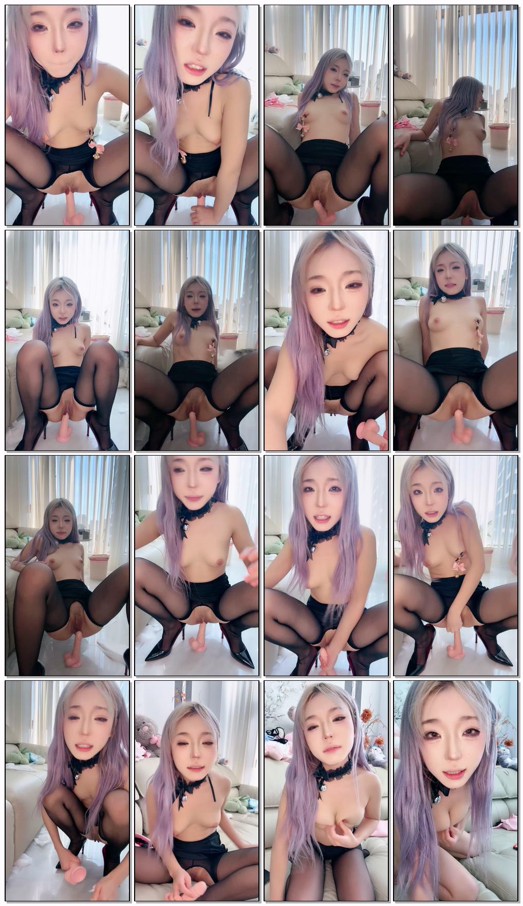 【黑丝女神】网红级别气质尤物下海捞金 开档黑丝乳夹骑乘阳具 腰肢超好又骚又淫荡.jpg.jpg