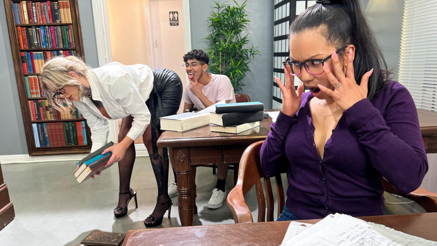 Goofing Off In A Library.jpg