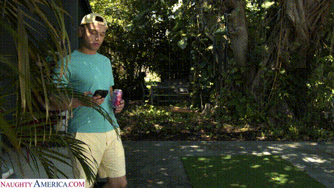 Elana Bunnz gets her big natural tits oiled up and her pussy stuffed by friend&#.gif