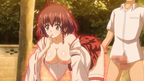 ヌキどきッ_Revolution天使と悪魔の搾精バトル_夕焼け空に天使降臨__セラのおっぱい、.gif